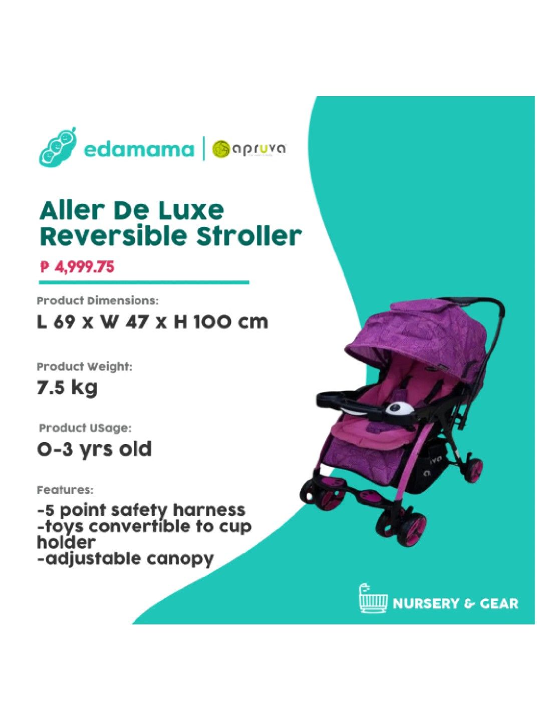 Aller De Luxe Reversible Stroller