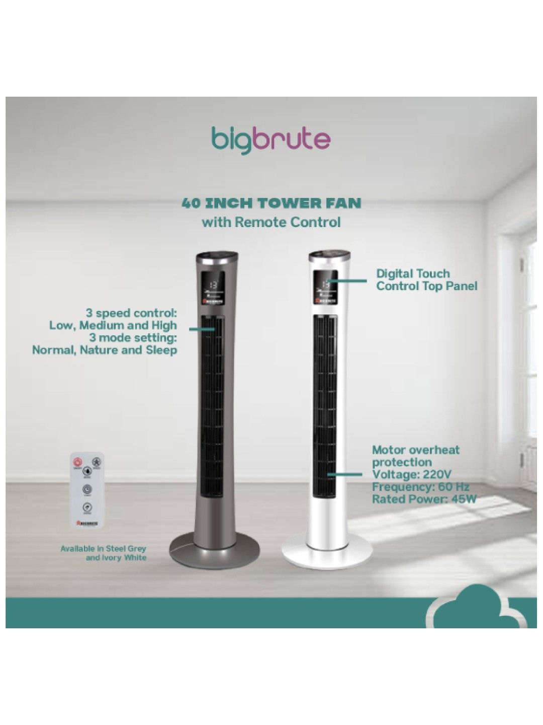 Tower Fan with Remote (40")
