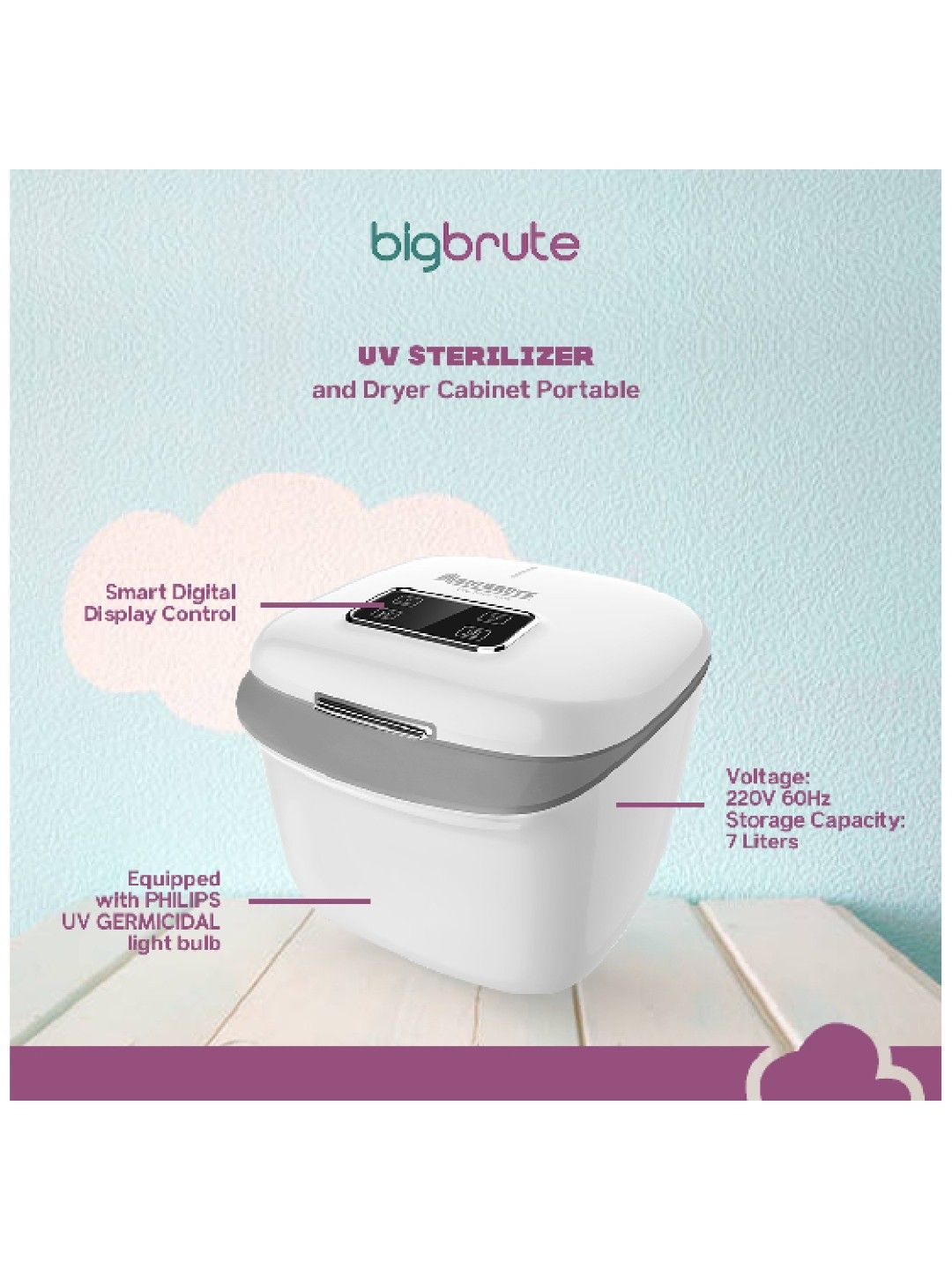 UV Sterilizer and Dryer Cabinet Portable