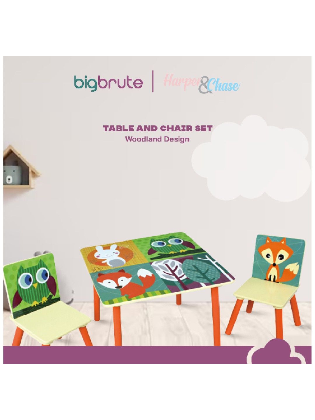 Table and Chair Set (Woodland Design)
