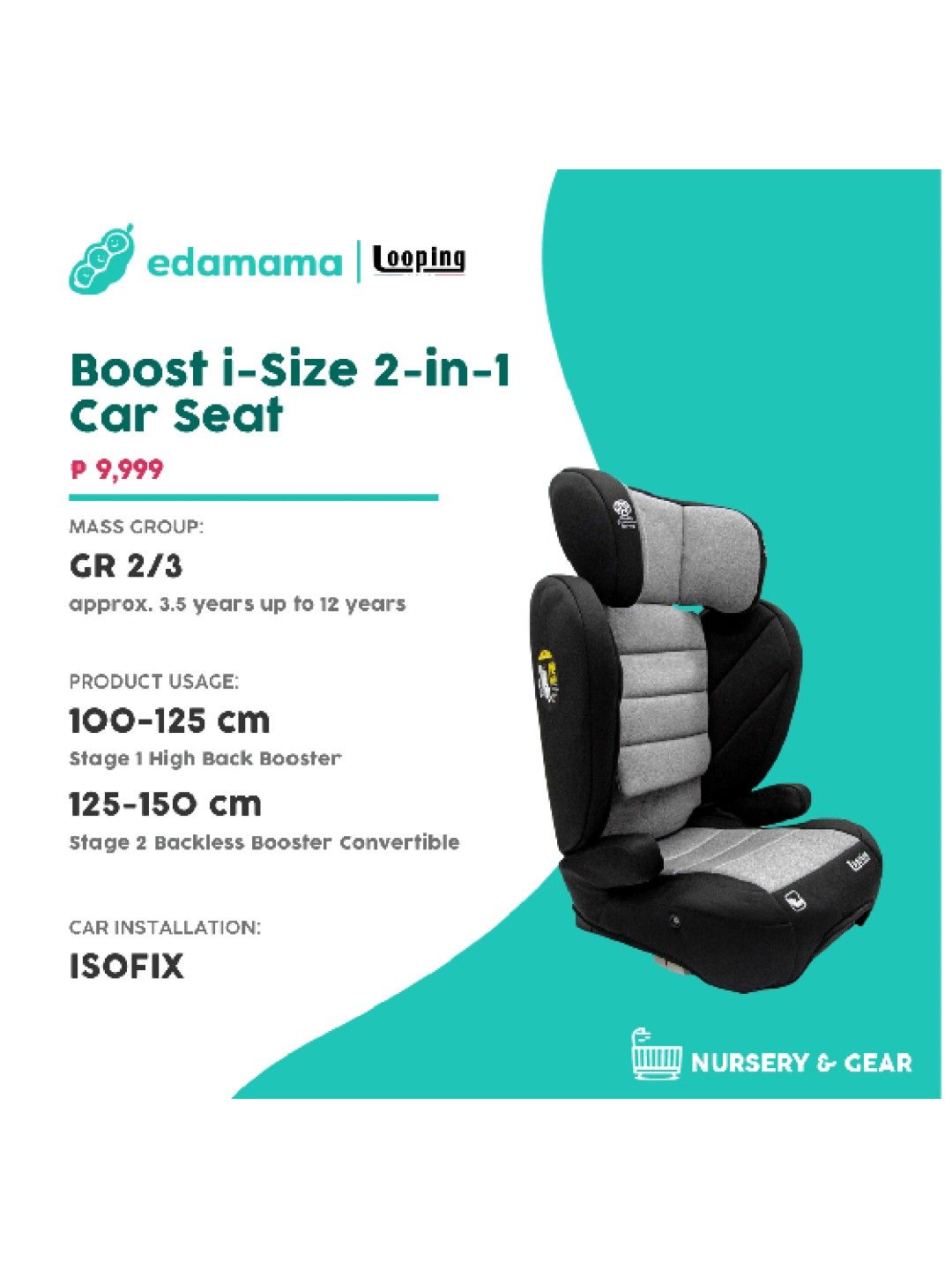 Boost i-Size 2-in-1 Car Seat