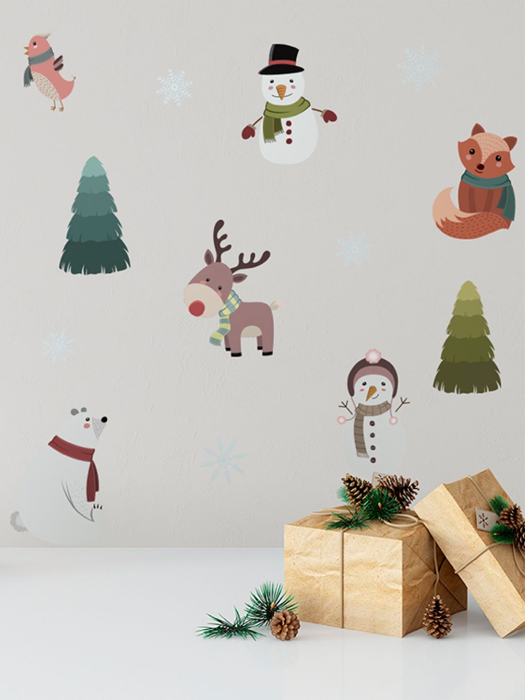 Christmas Friends Wall Decals Nursery Stickers