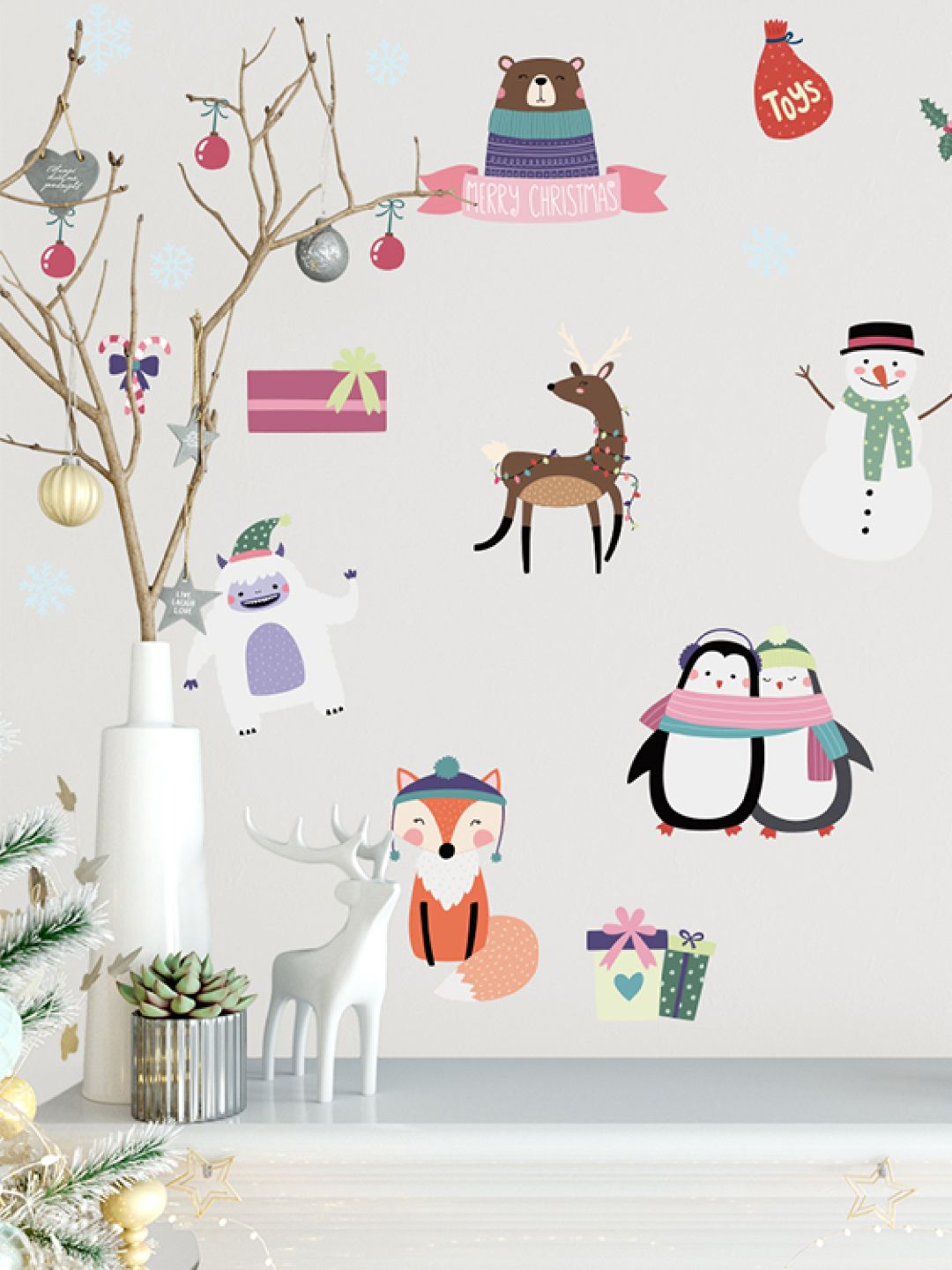 Merry Christmas Wall Decals Nursery Stickers