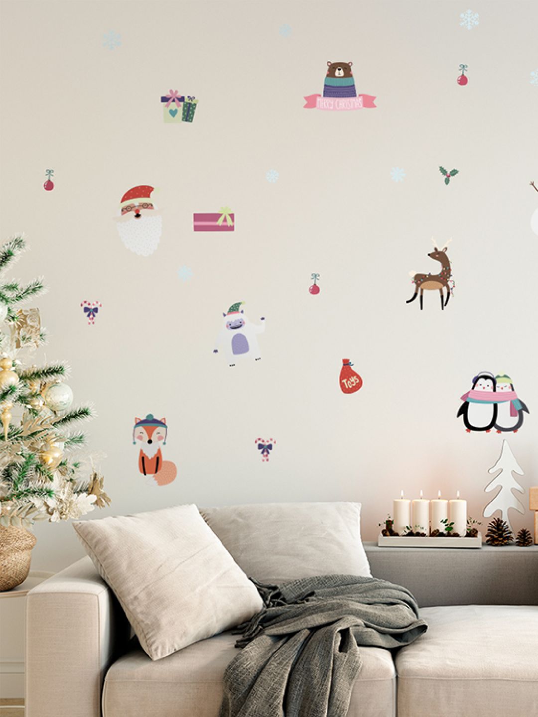 Merry Christmas Wall Decals Nursery Stickers