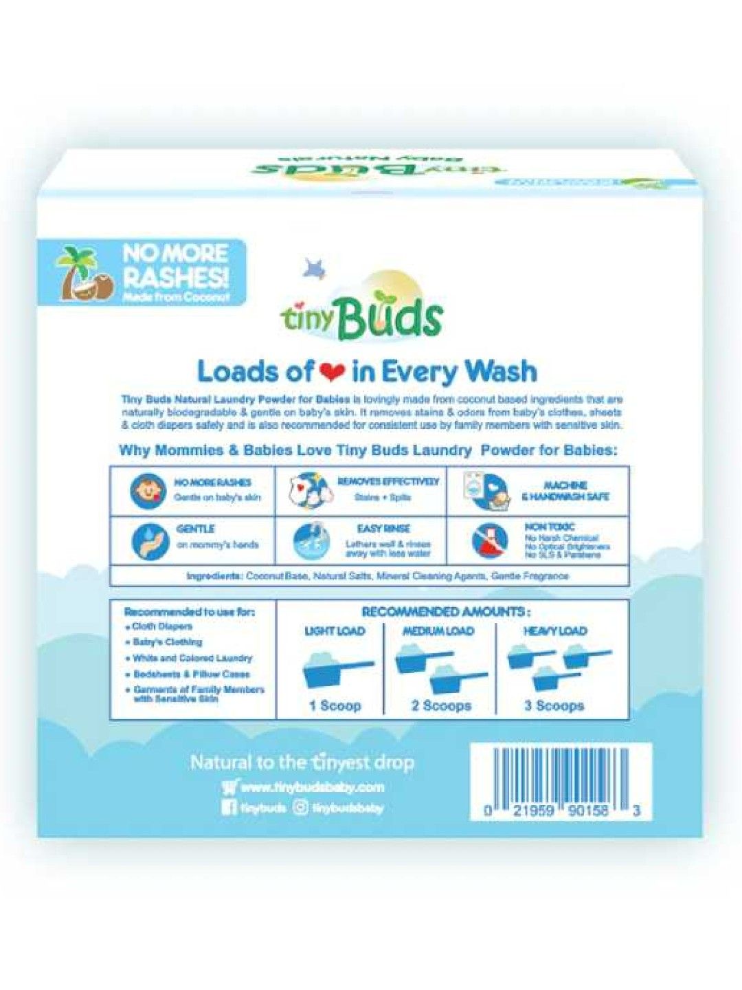 Extra Sensitive Natural Laundry Powder (1kg)