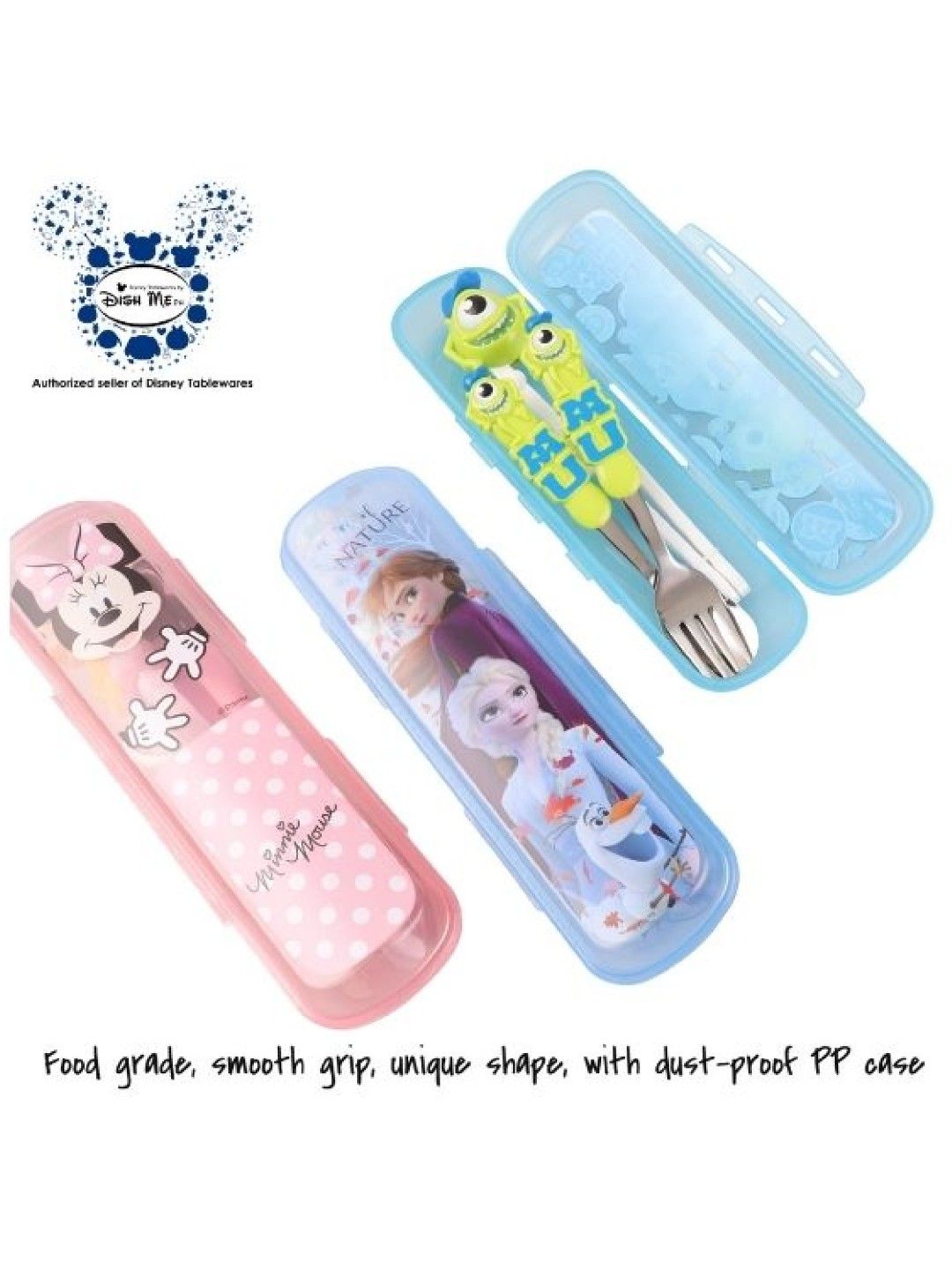Disney Anna - 3D Spoon, Fork and Chopsticks Set with Case