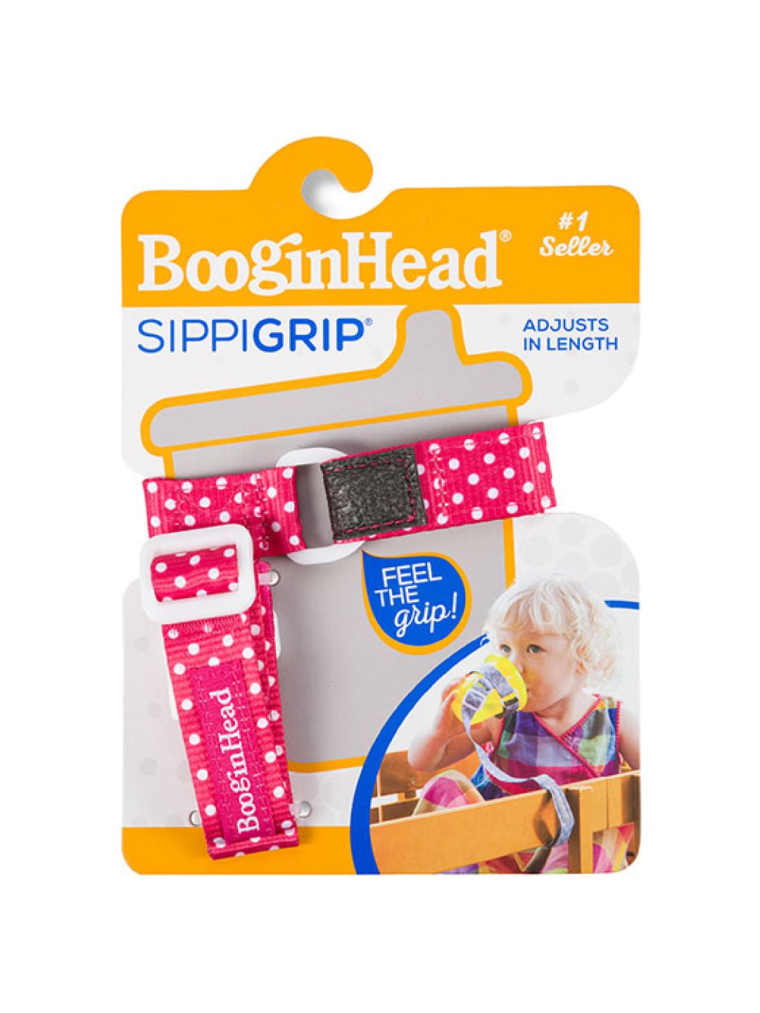 Pink Polka Dot SippiGrip Cup, Bottle & Toy Teether