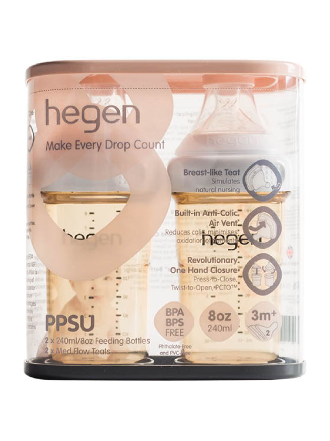 PPSU PCTO™ Feeding Bottle 2-pack (8oz)