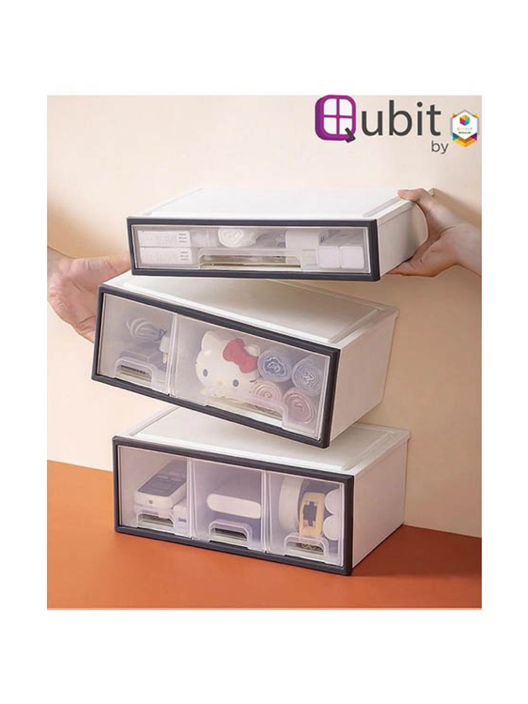 Mini Duo Level Stackable Storage Cabinet