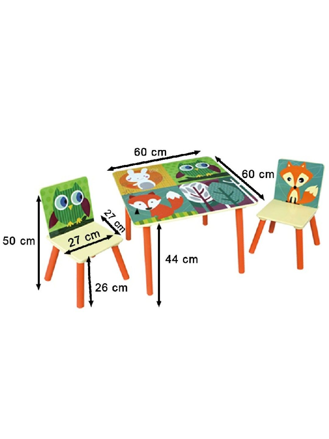 Table and Chair Set (Woodland Design)